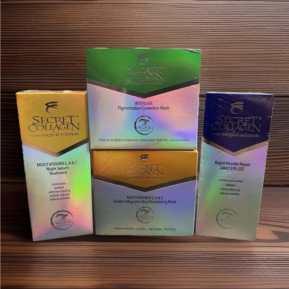 SKINCARE Set; Multi Vitamin Night Serum Treatment+Mud Mask +Eye Gel+Correc. Mask - Picture 3 of 6